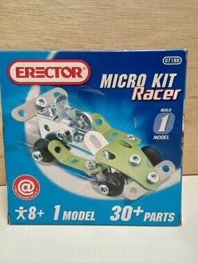 Erector Micro Kit Racer 0718D Building Set Missing 5 Nuts and 1 Washer  Metal